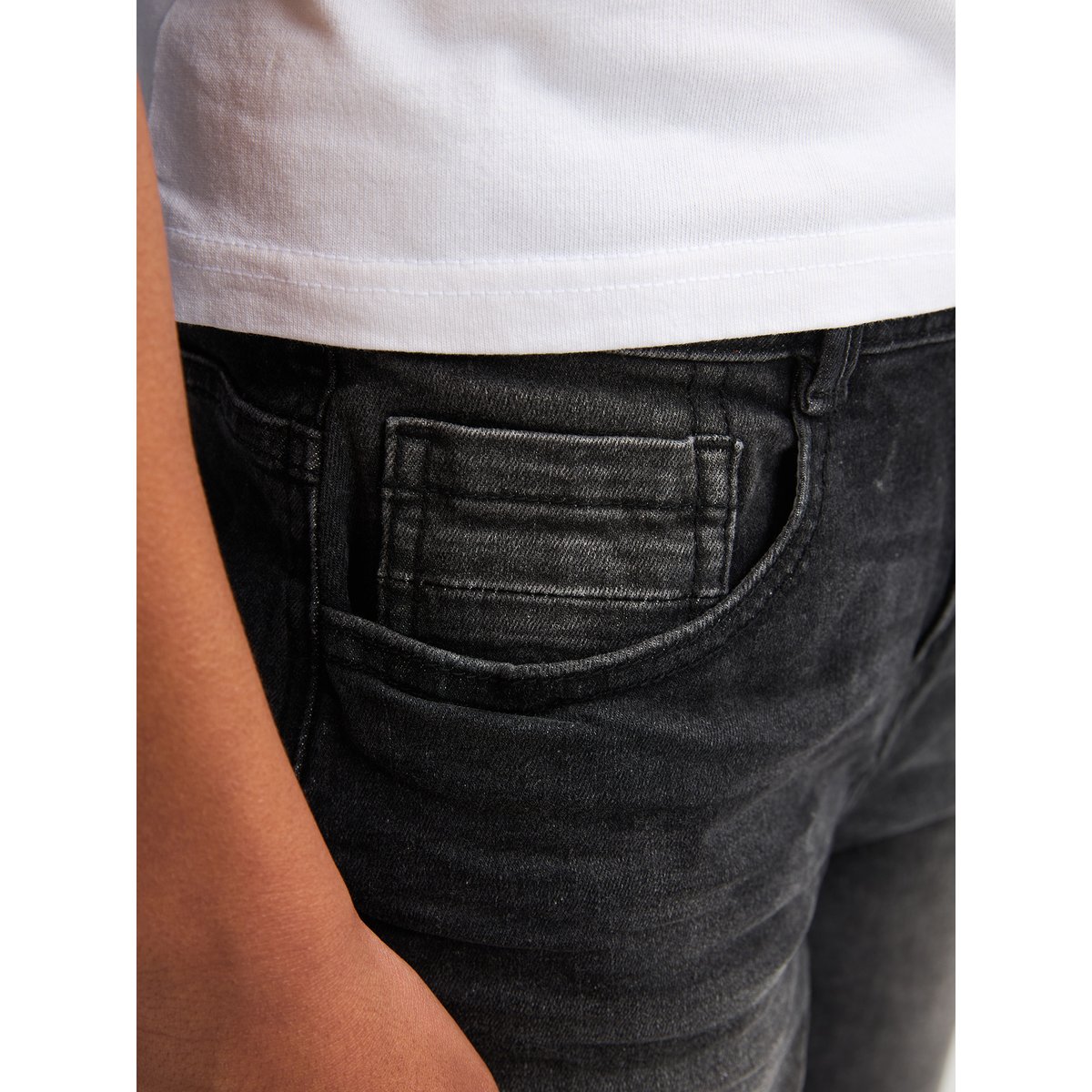 Short en jean regular fit bullseye sanfelipe noir black stone, PETROL INDUSTRIES