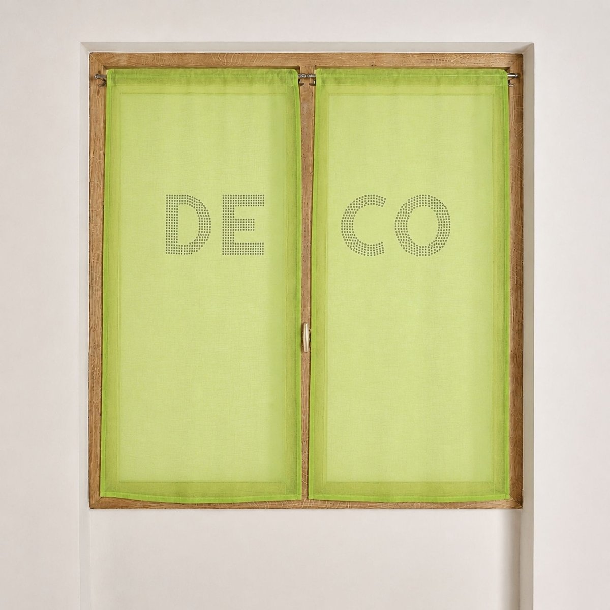 Paire de voilages avec strass 'DECO' vert clair, HOME MAISON