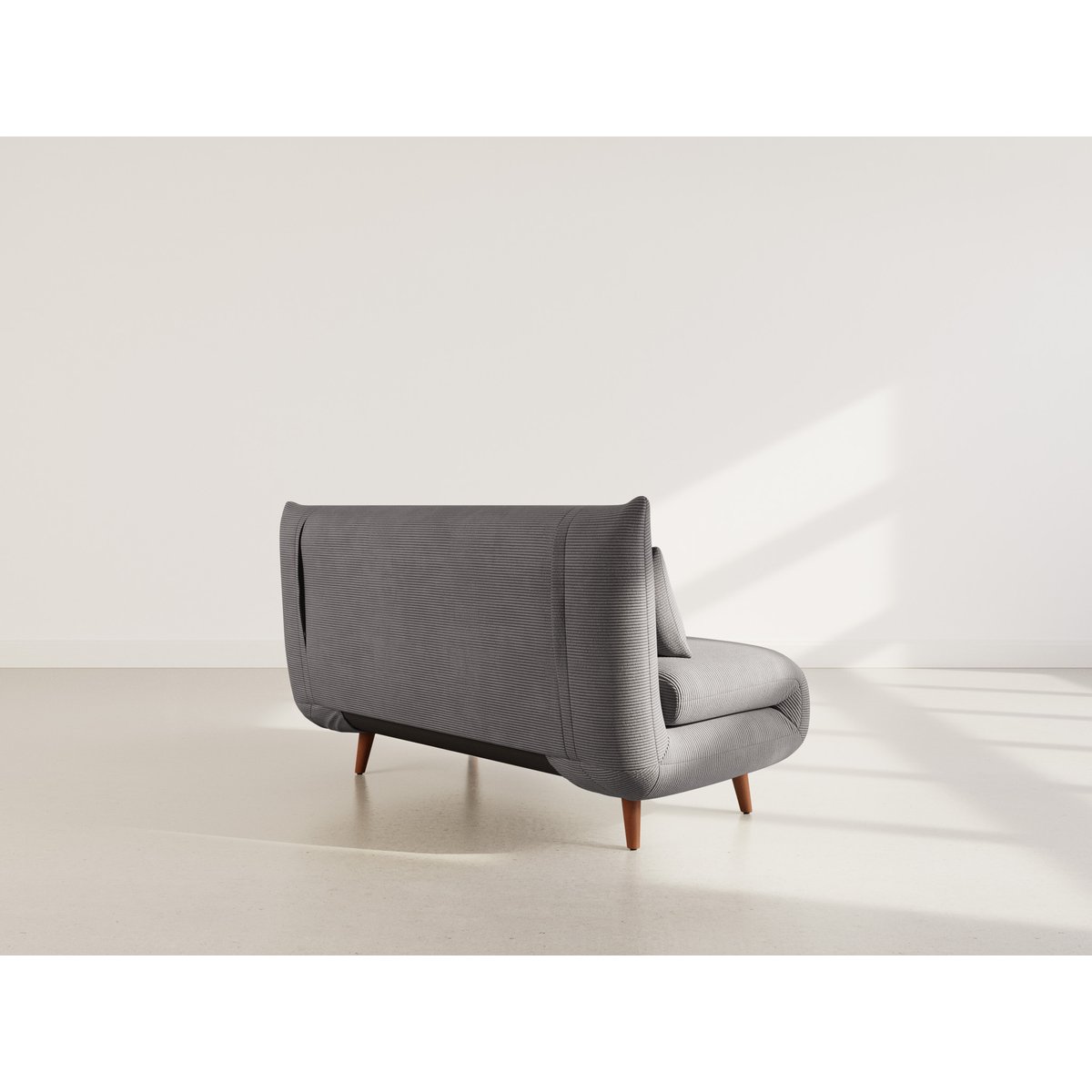 Banquette convertible clic-clac 2 places, LUMI gris, BEST MOBILIER