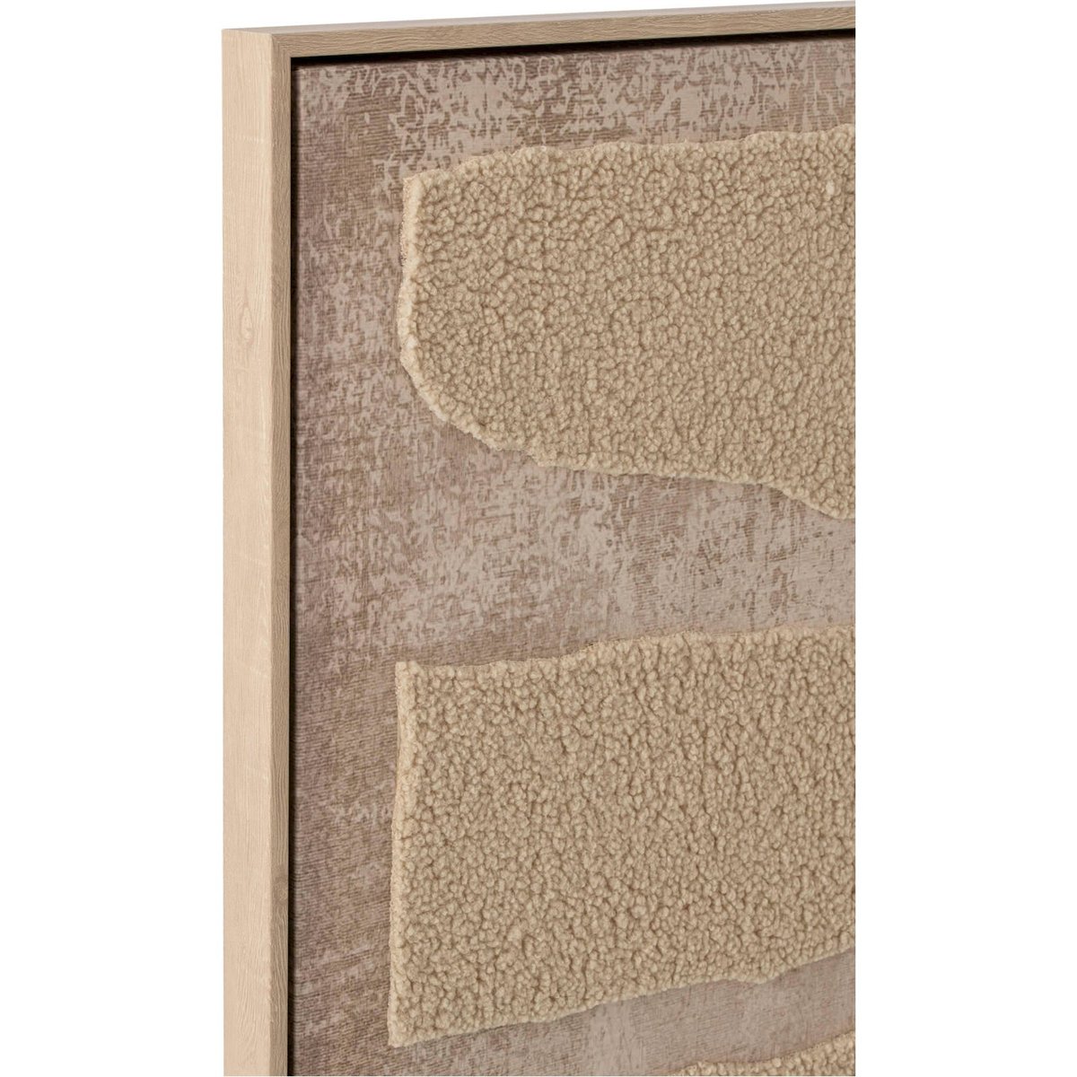 Tableau mural relief abstrait en coton beige, RECOLLECTION