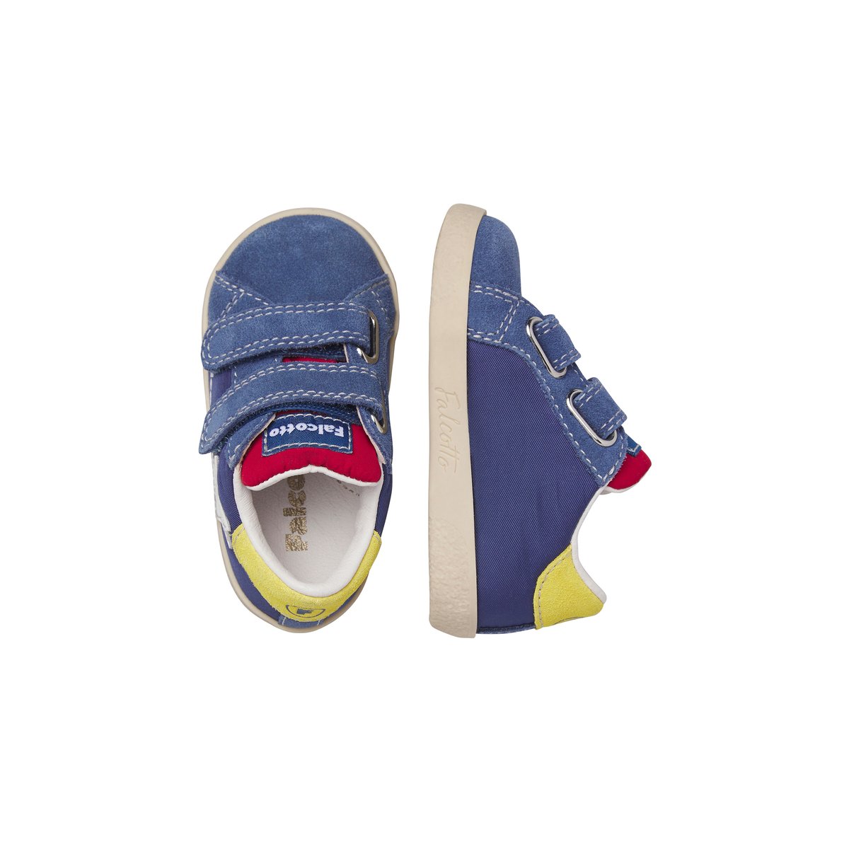 Sneakers en daim et tissu technique ALNOITE 2 VL. bleu-, FALCOTTO