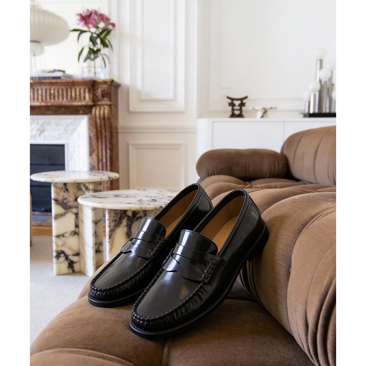 Mocassins LOUISE noir, FINSBURY