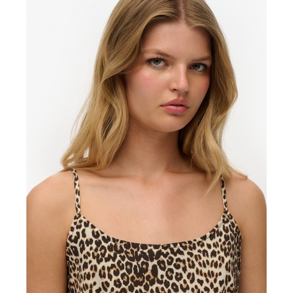Robe nuisette courte asymétrique léopard diagonal, SUPERDRY