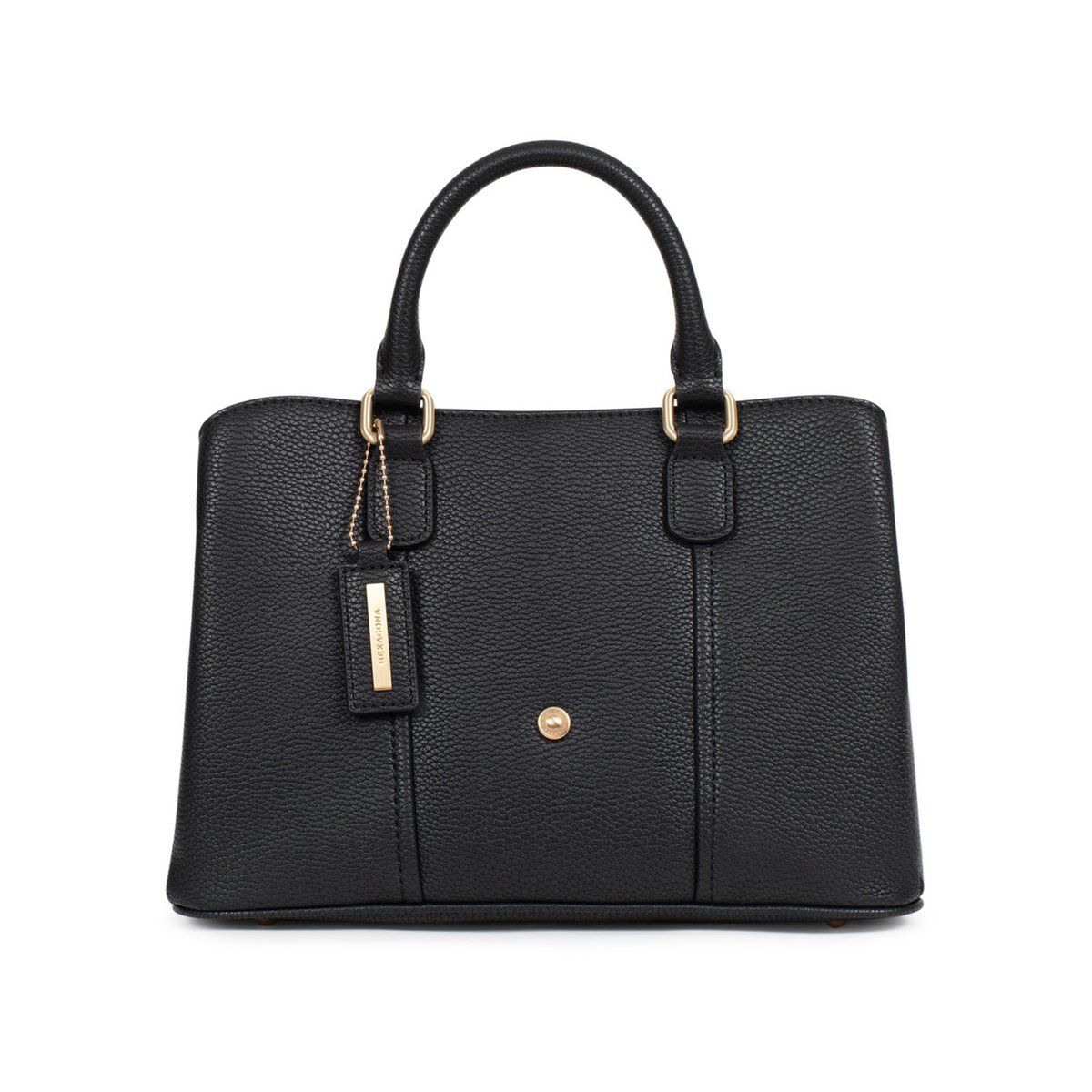 Sac porté main 2 poignées ABI noir, HEXAGONA