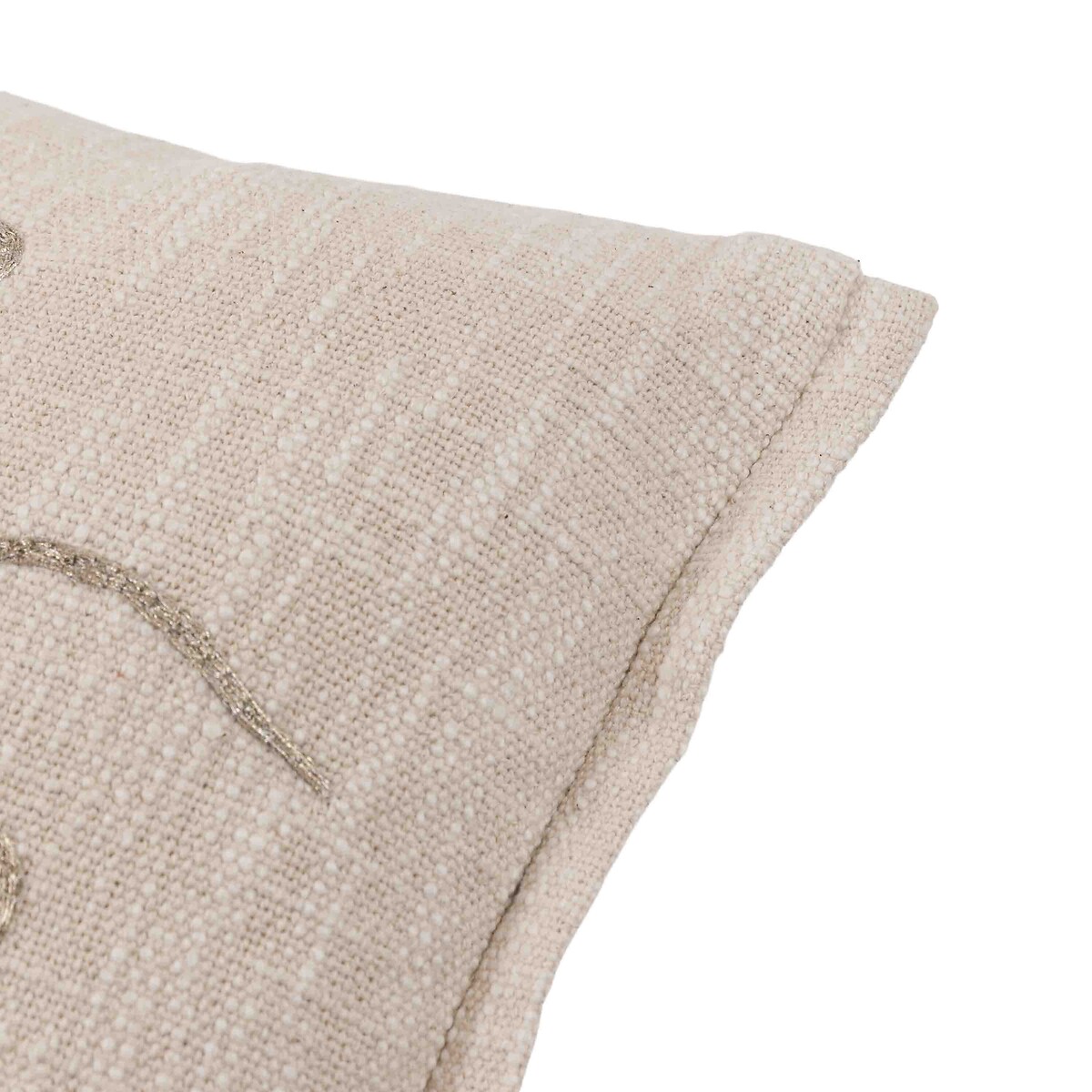 Eco Plush Fa-La-La Embroidered Cushion cream, ÉDITÉ
