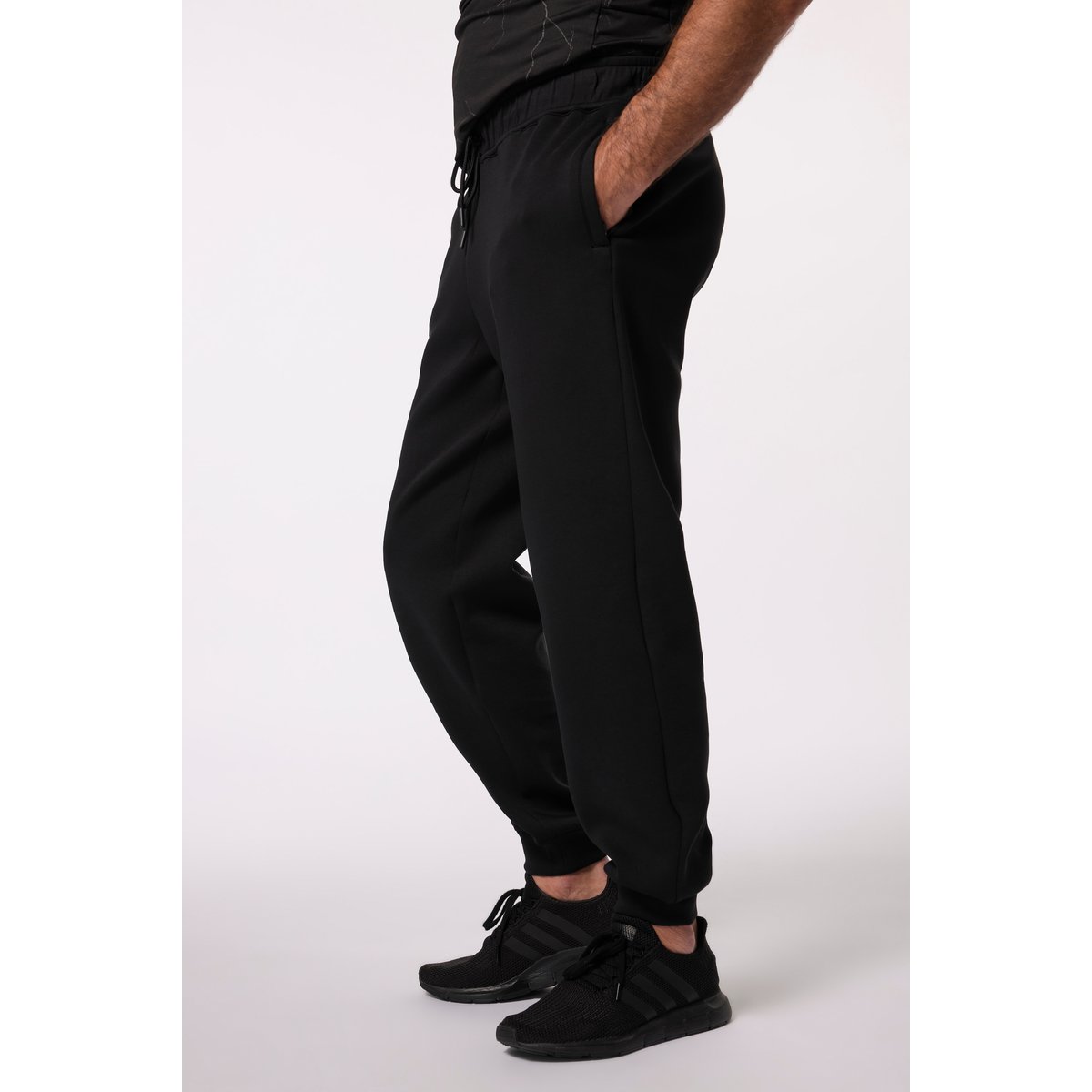 Pantalon en molleton, ventre confort noir, JP1880