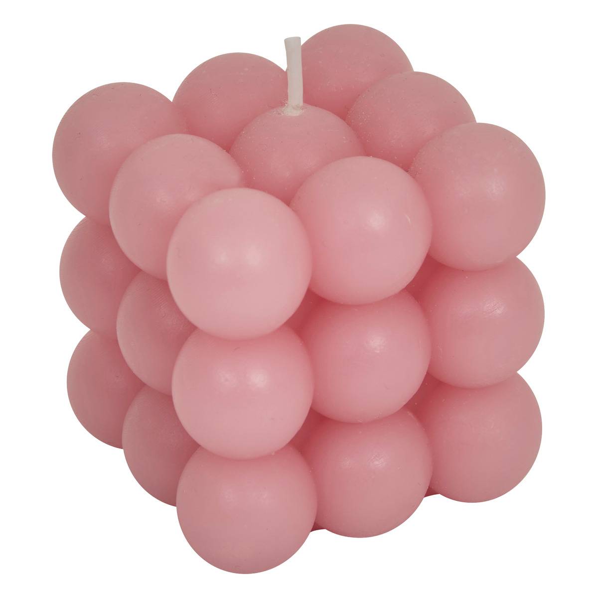 Bougie décorative sculptée SHAPA rose, ATMOSPHERA