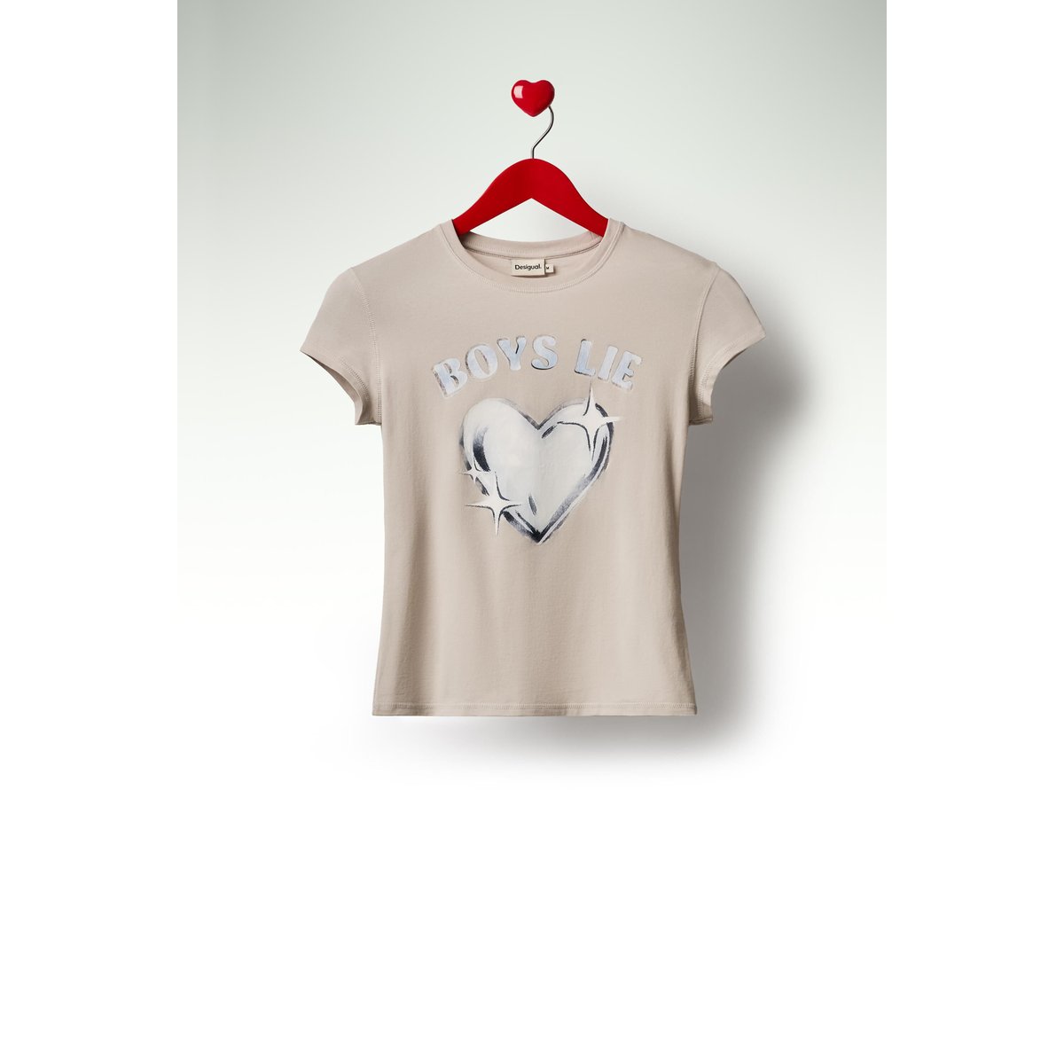 T-shirt ajustée cœur bleu, DESIGUAL