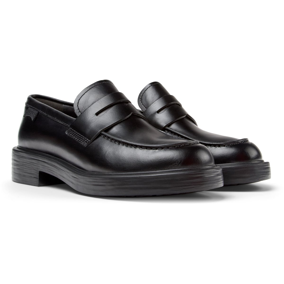Mocassins Dean Smooth Leather noir, CAMPER