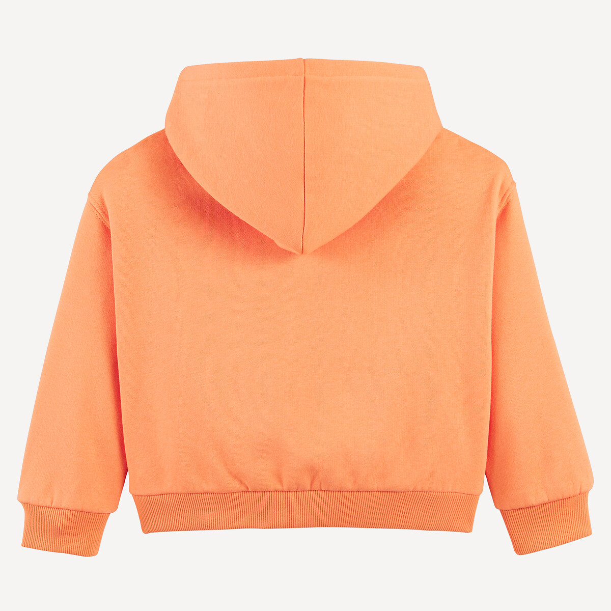 Sweat à capuche, imprimé sun and fun orange, LA REDOUTE COLLECTIONS