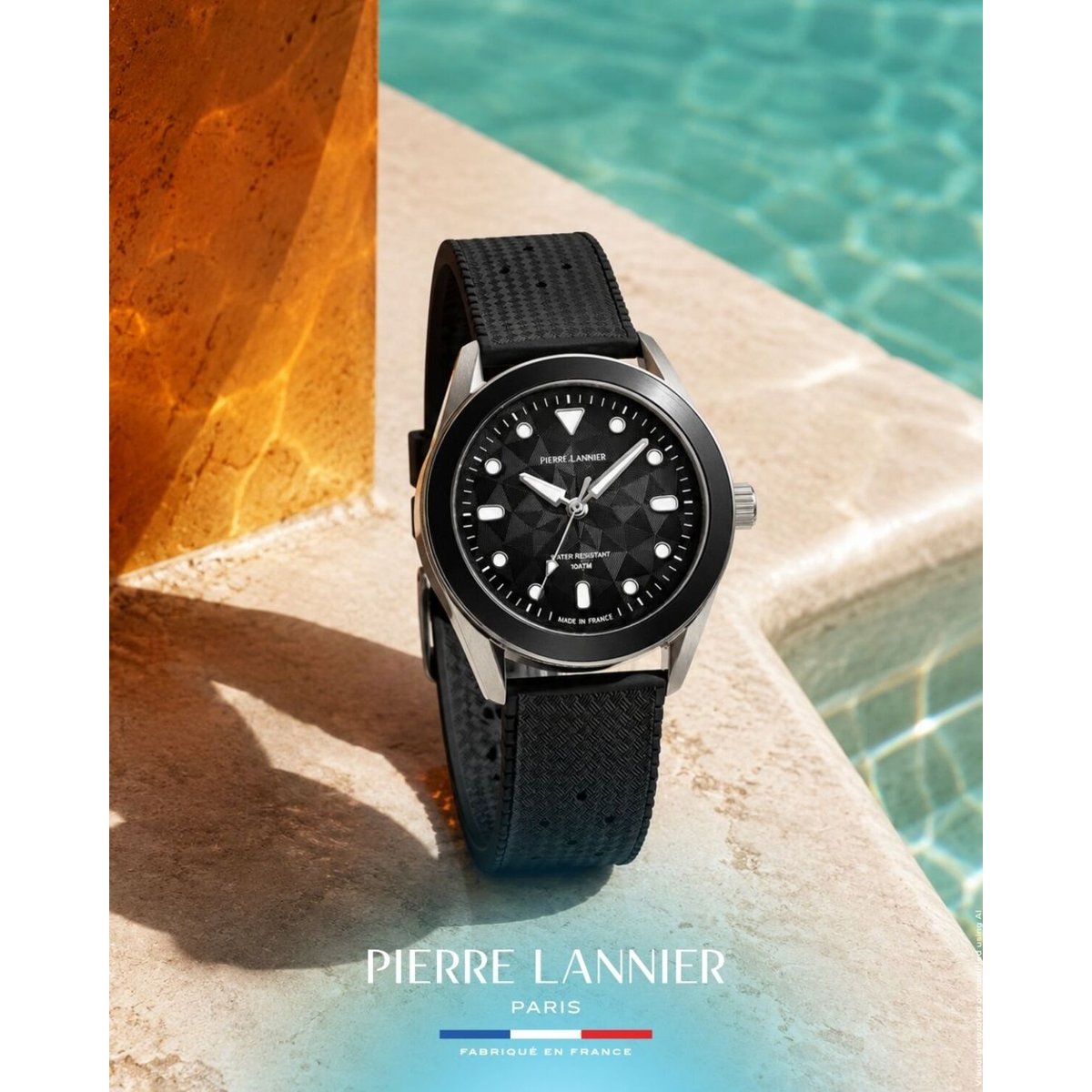 Montre Analogique  BORA argenté noir noir, PIERRE LANNIER