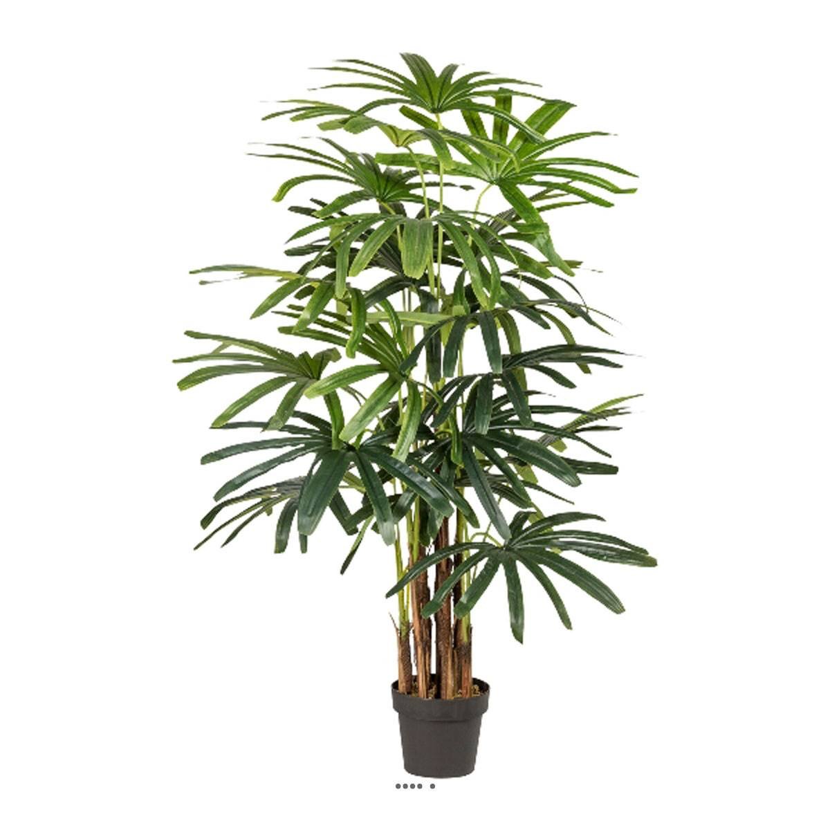 Palmier Raphis Artificiel en pot H 155 cm vert, ARTIFICIELLES