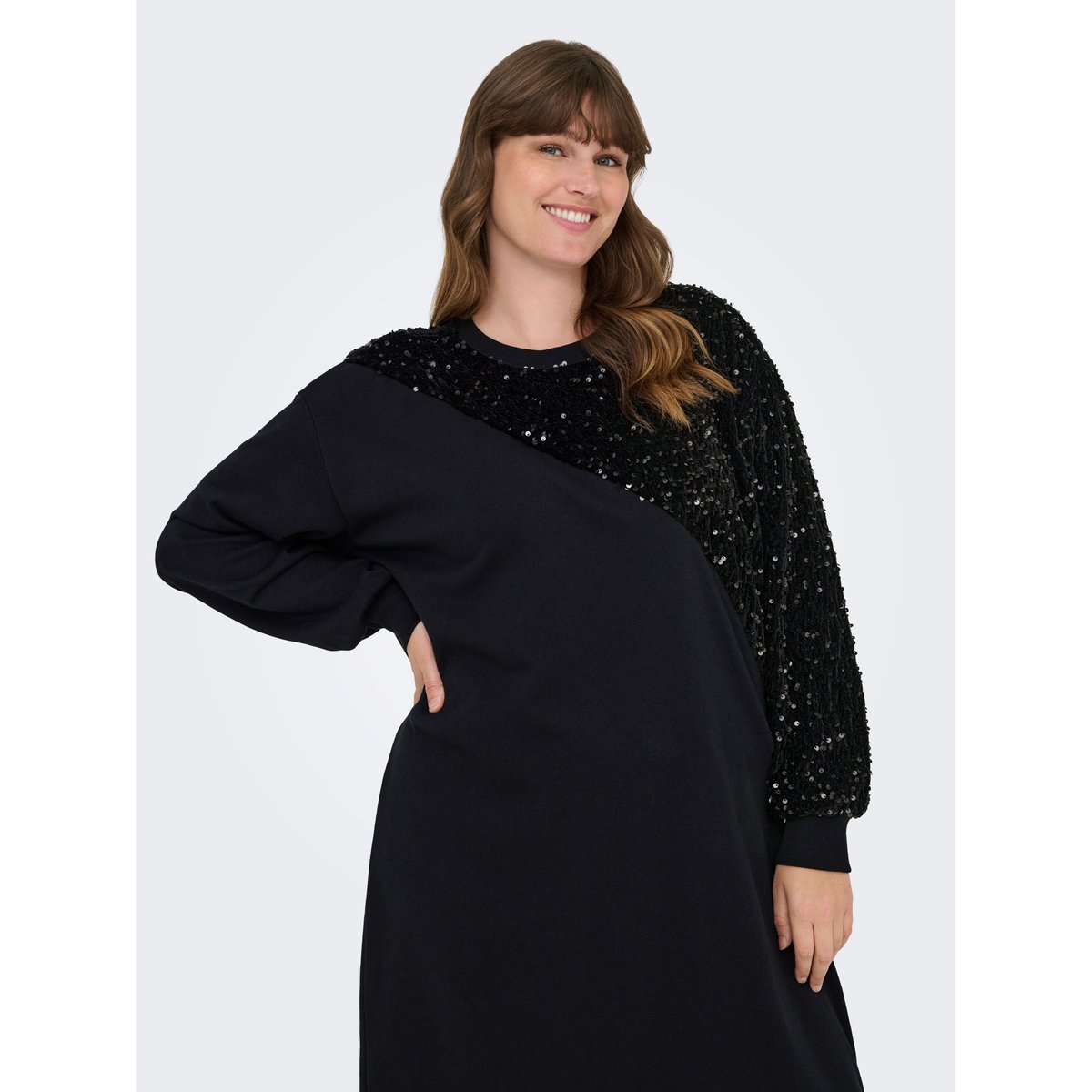 Robe Molletonnée noire - black, ONLY CARMAKOMA