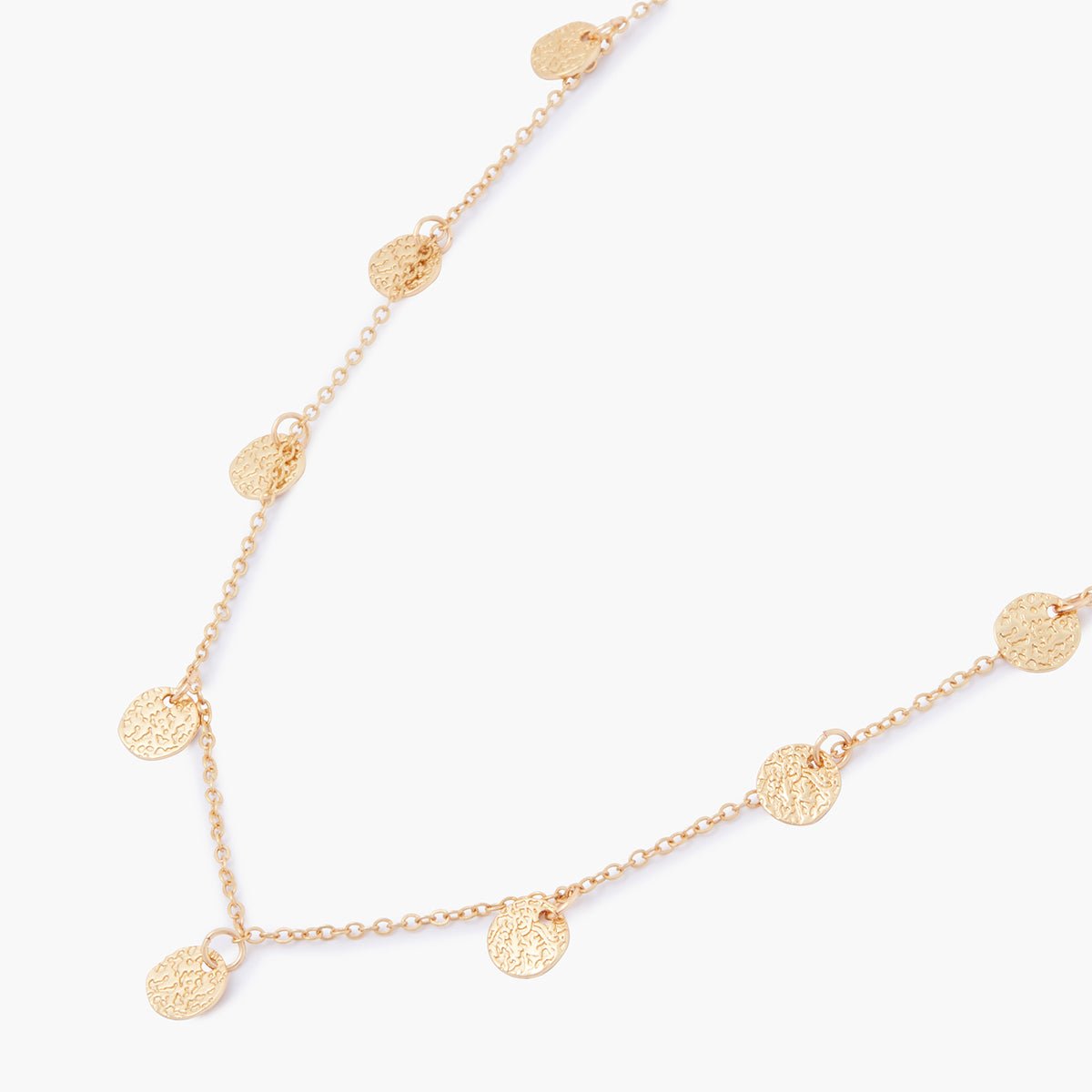 Collier chaine à pampilles acier inoxydable doré, BALABOOSTE
