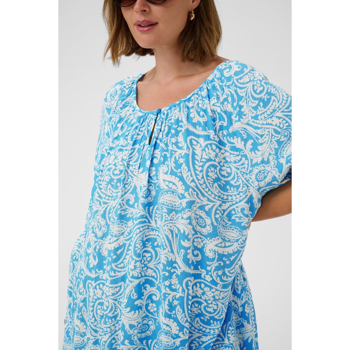 Tunique bleu aquarius chalk paisley, KAFFE CURVE