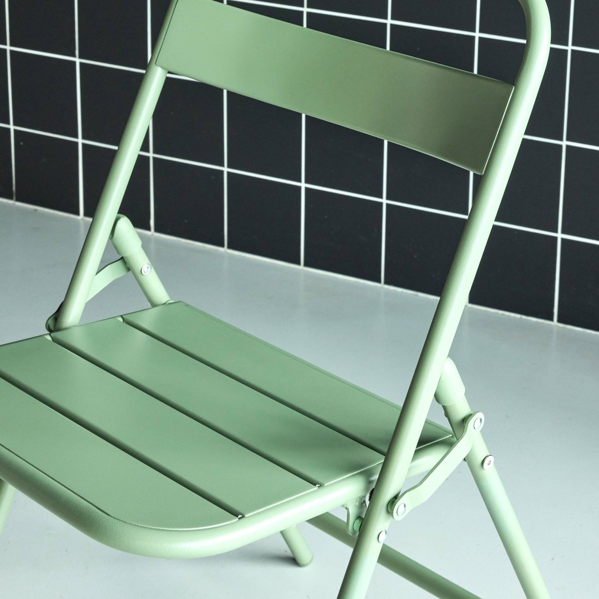 Chaise de jardin pliante acier (lot de 2) AMELIA vert, SWEEEK