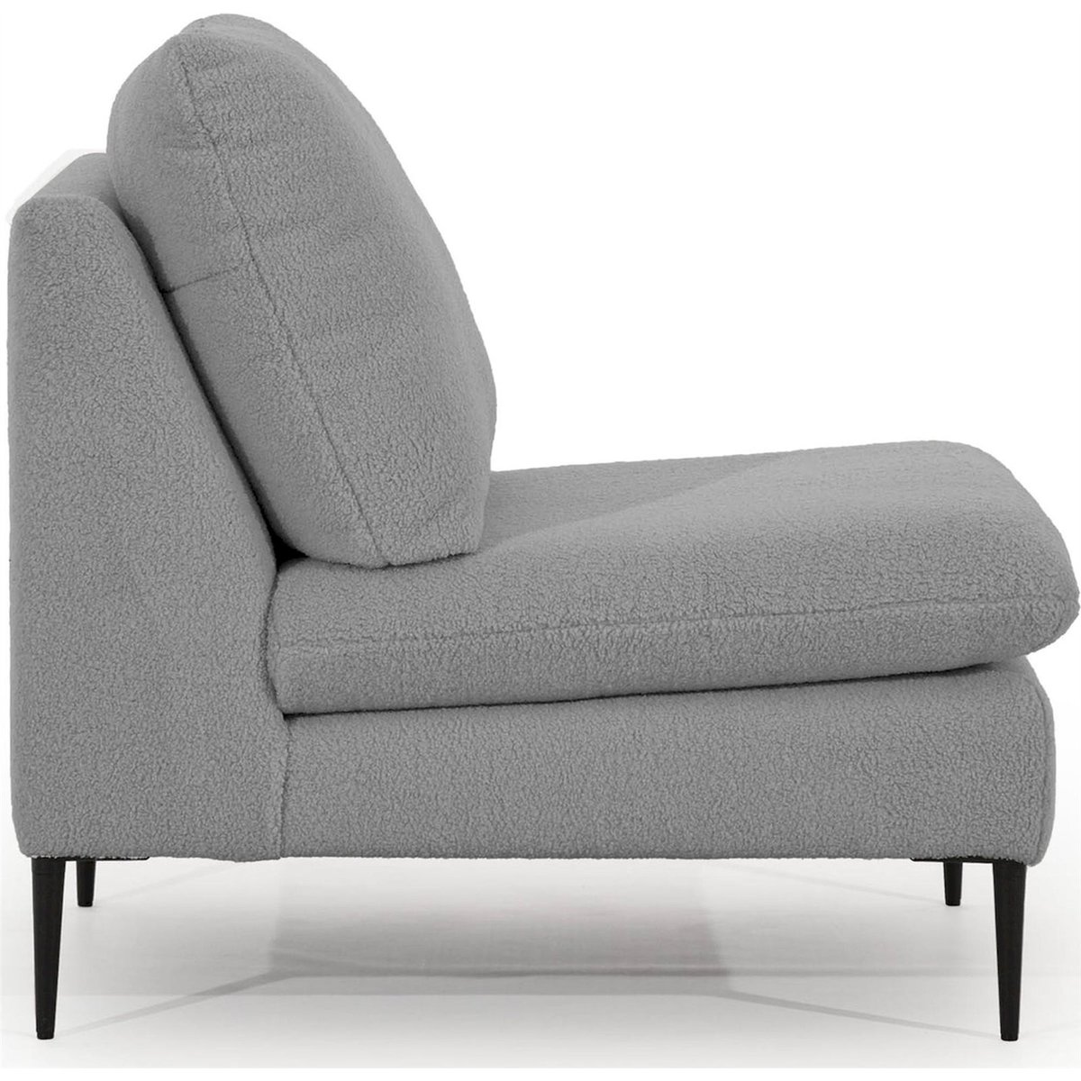 Fauteuil lounge bouclé collection MENSANELLO gris chiné abriamo, RECOLLECTION