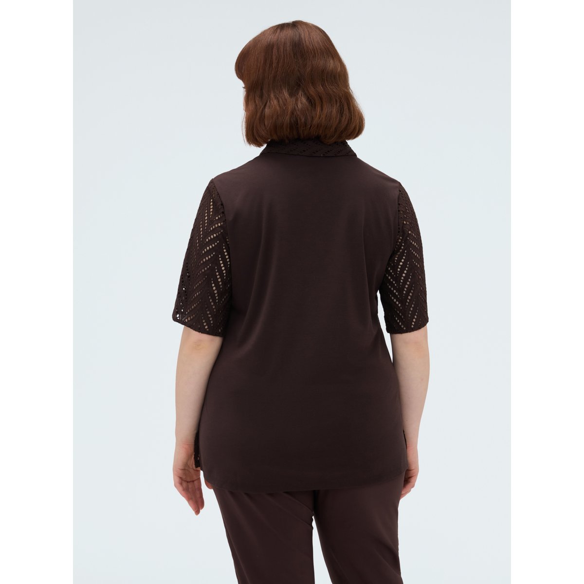 Chemise broderie anglaise marron, FIORELLA RUBINO