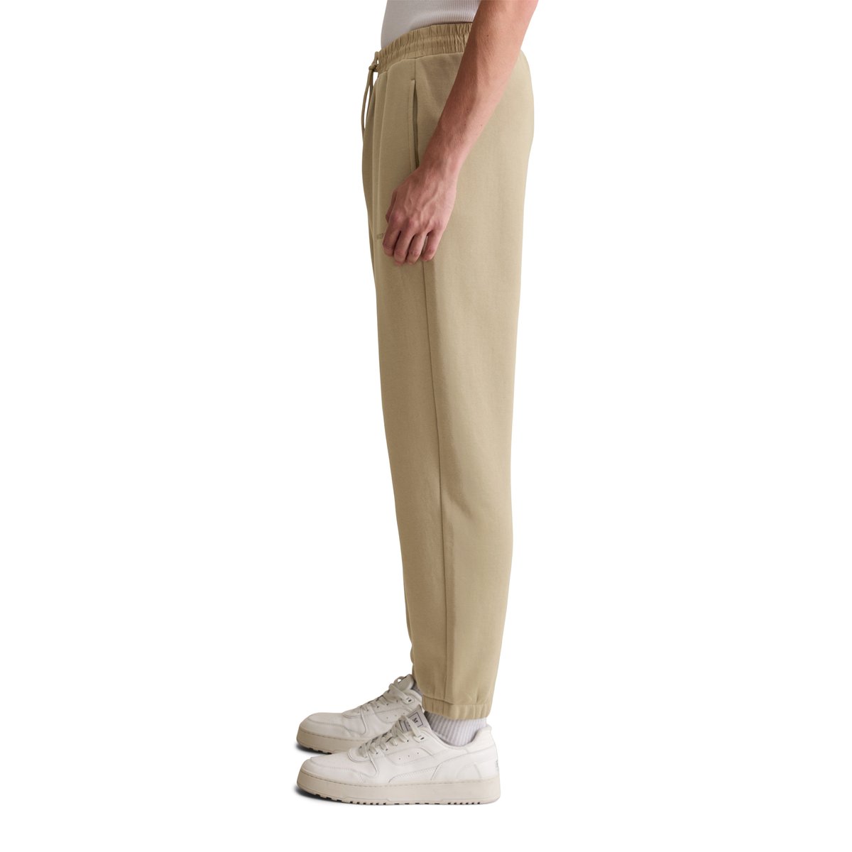 Pantalon sweat relaxed en pur coton bio beige, MARC O’POLO DENIM