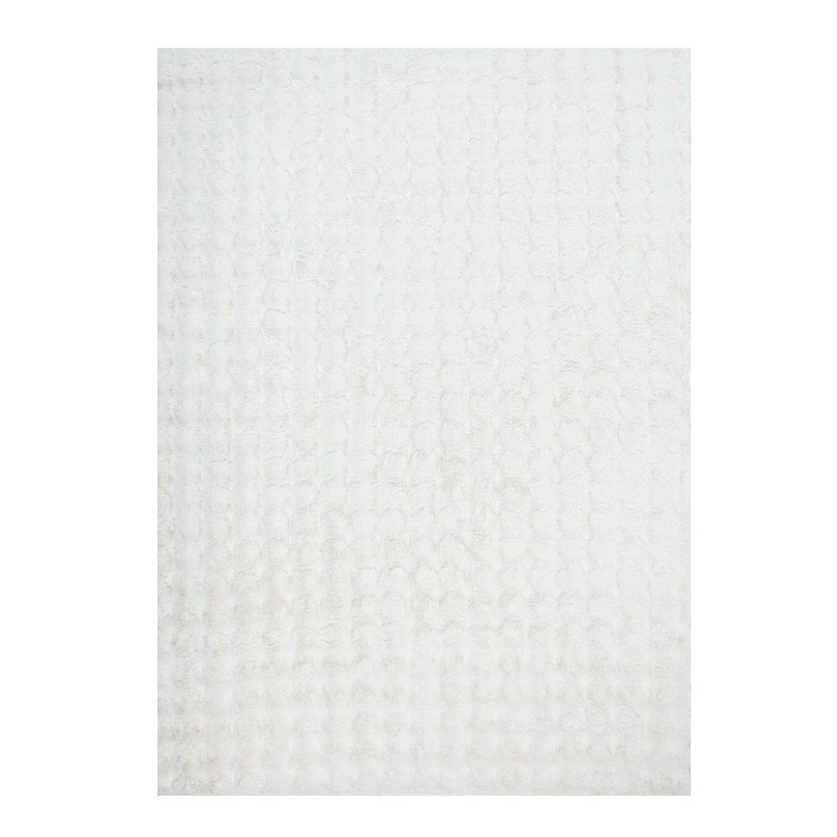 Tapis intérieur rectangulaire BUMPY blanc, SWEEEK