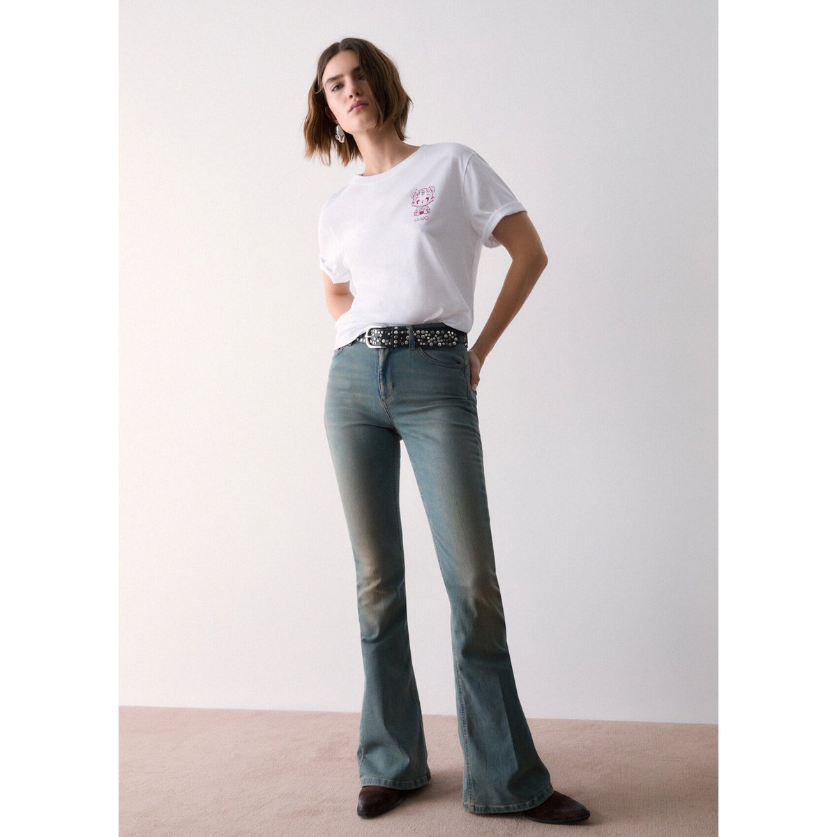 T-shirt avec imprimé au dos blanc, LIU JO