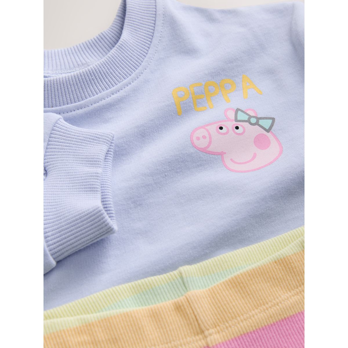 Haut à manches longues et bas évasé peppa pig arc-en-ciel, NEXT
