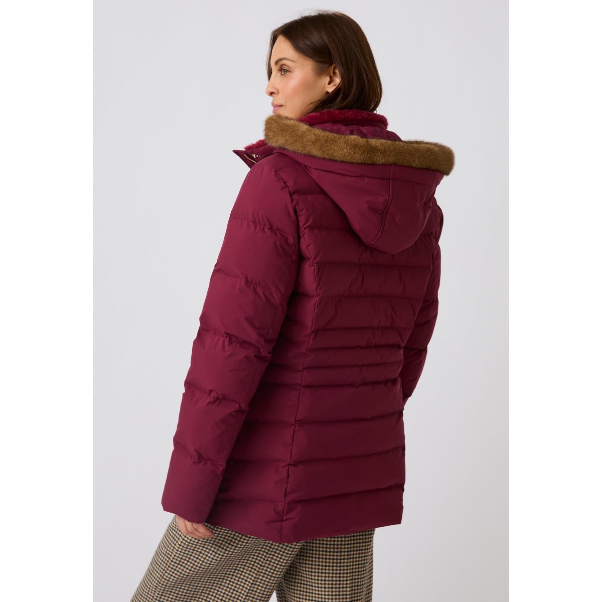 Parka fantaisie Thermolactyl rouge bordeaux, DAMART
