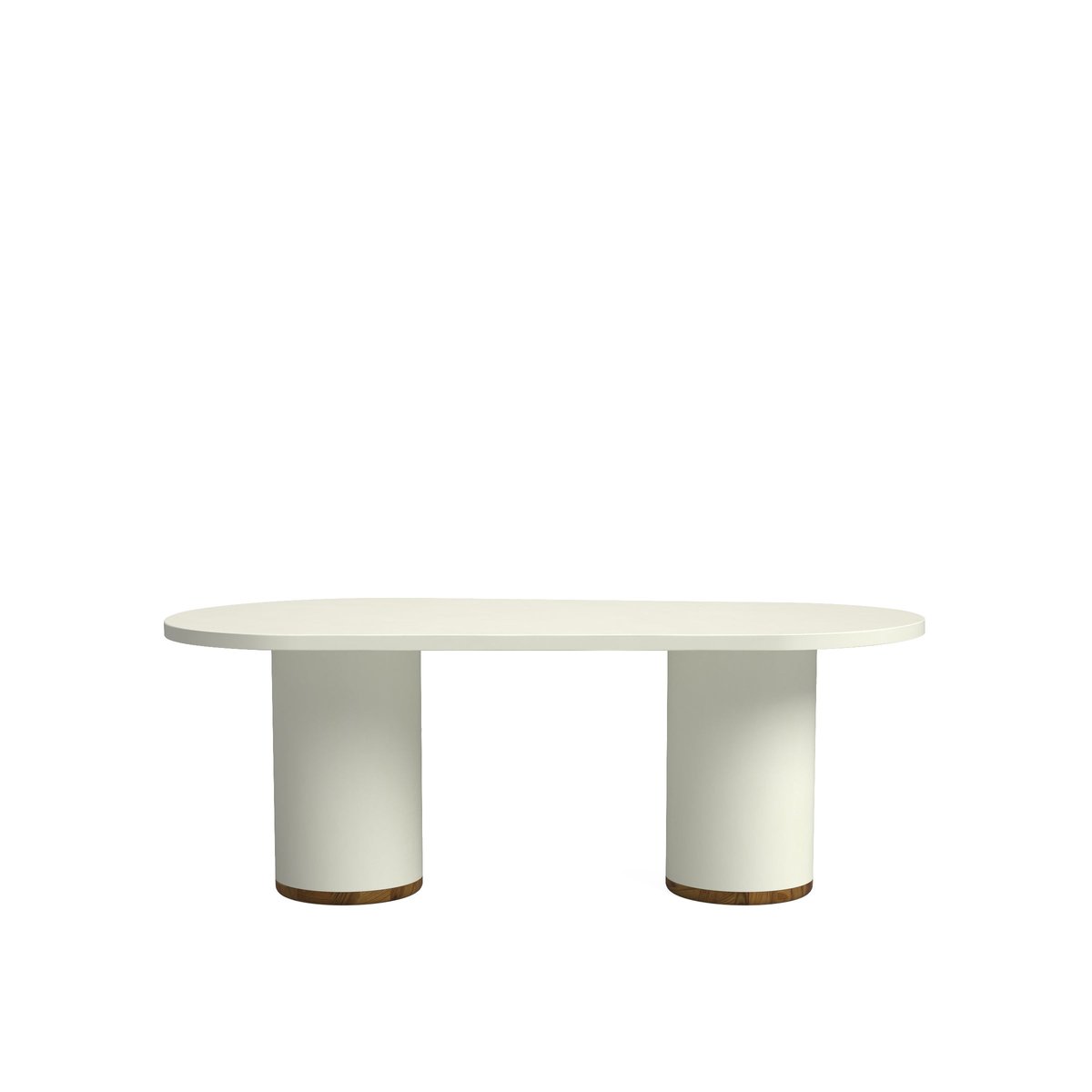 Table à manger en microciment blanc cassé 220 cm - MALVA blanc cassé, HANNUN