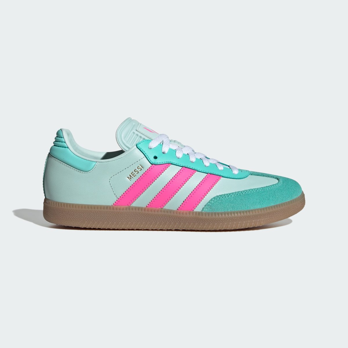 Chaussure Samba Messi Chaussure Samba Messi halo mint / lucid pink / gum, adidas Performance