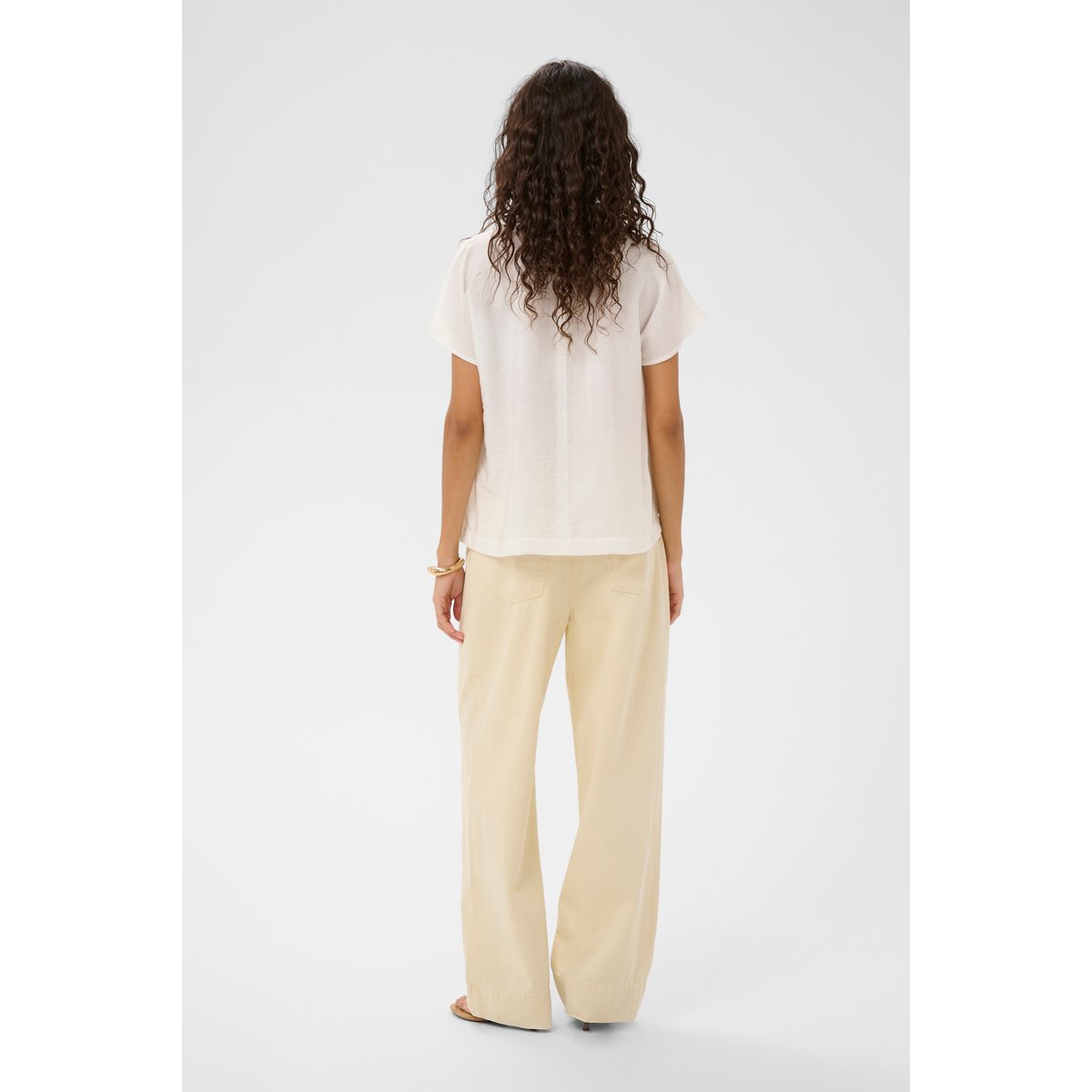 Blouse à manches courtes blanc broken white, SOAKED IN LUXURY