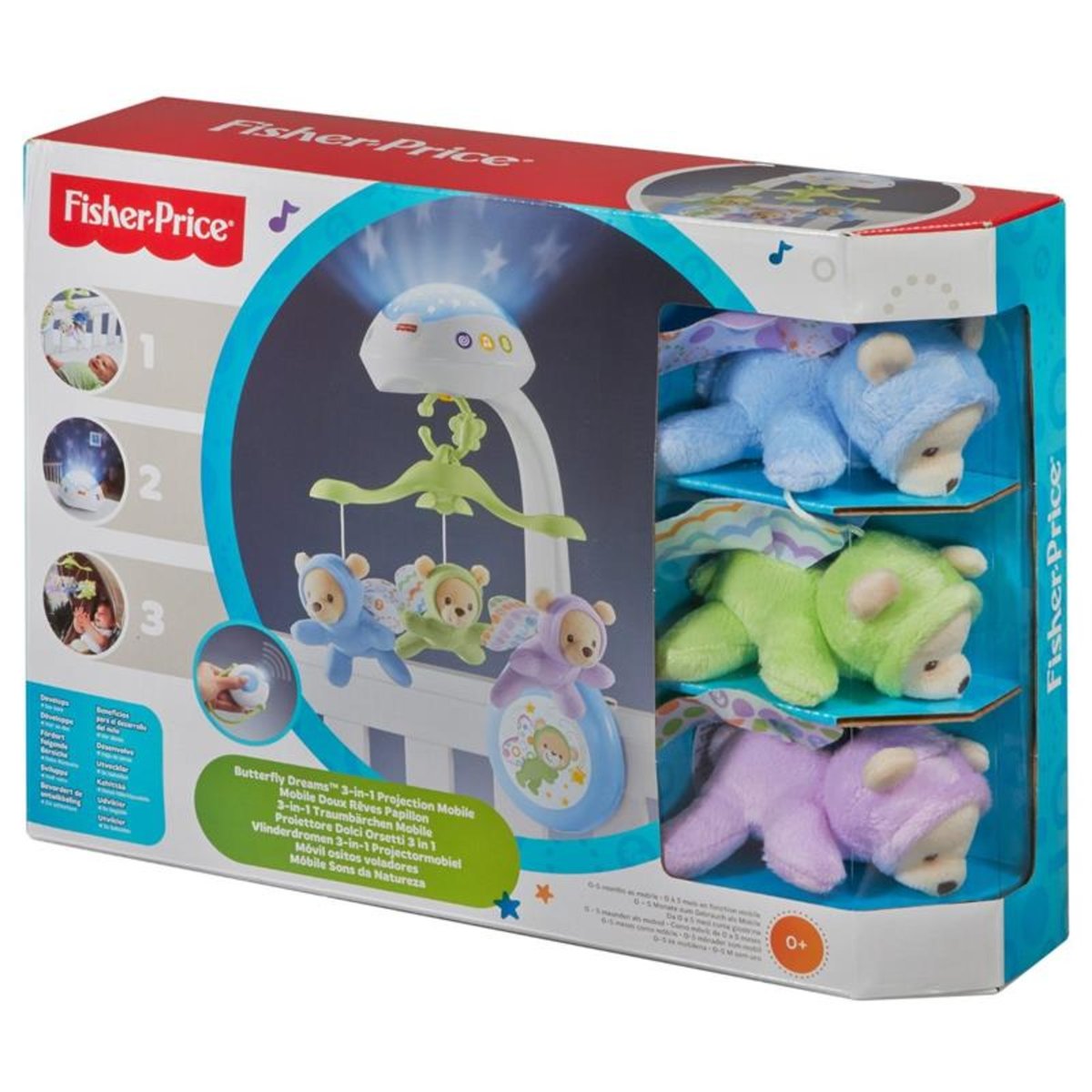 Mobile Doux Rêves Papillon multicolore, MATTEL