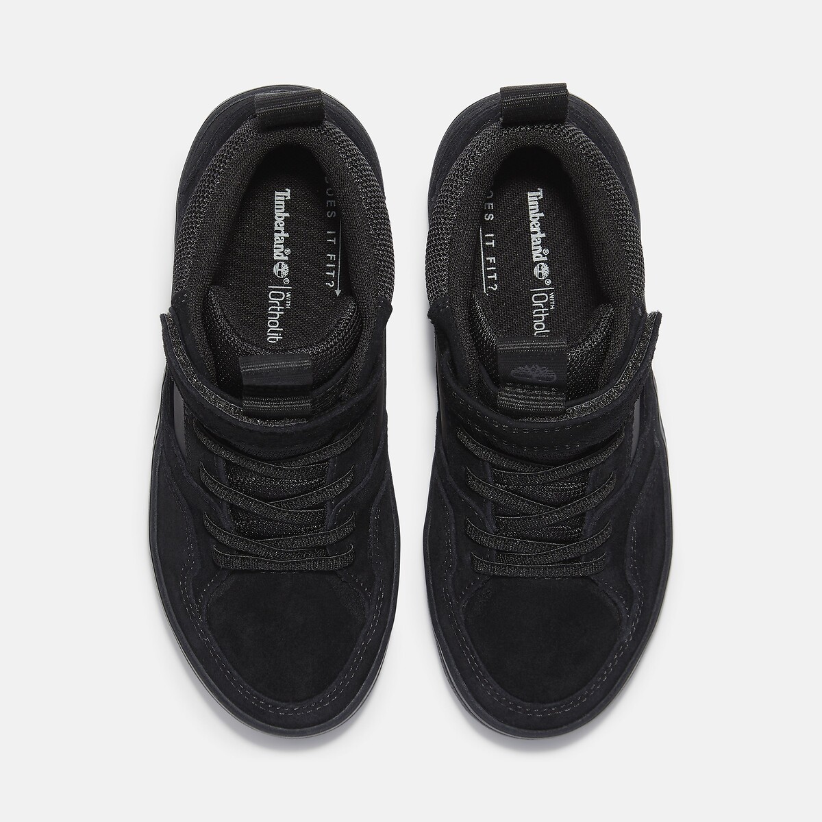 Baskets en cuir, à lacets élastiqués, STONE JUMP MID HOOK & LOOP noir, TIMBERLAND