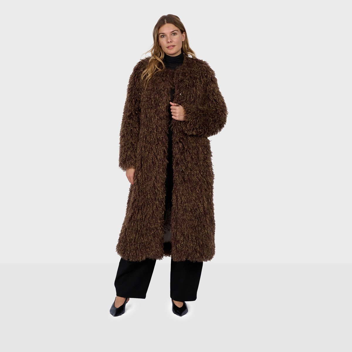 Manteau long à coupe ample HARPER bronze, OAKWOOD