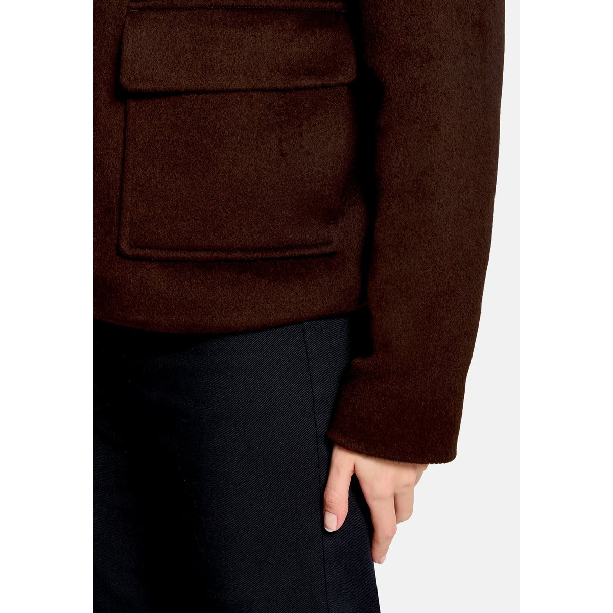 Veste d'hiver à col marron foncé, GIL BRET