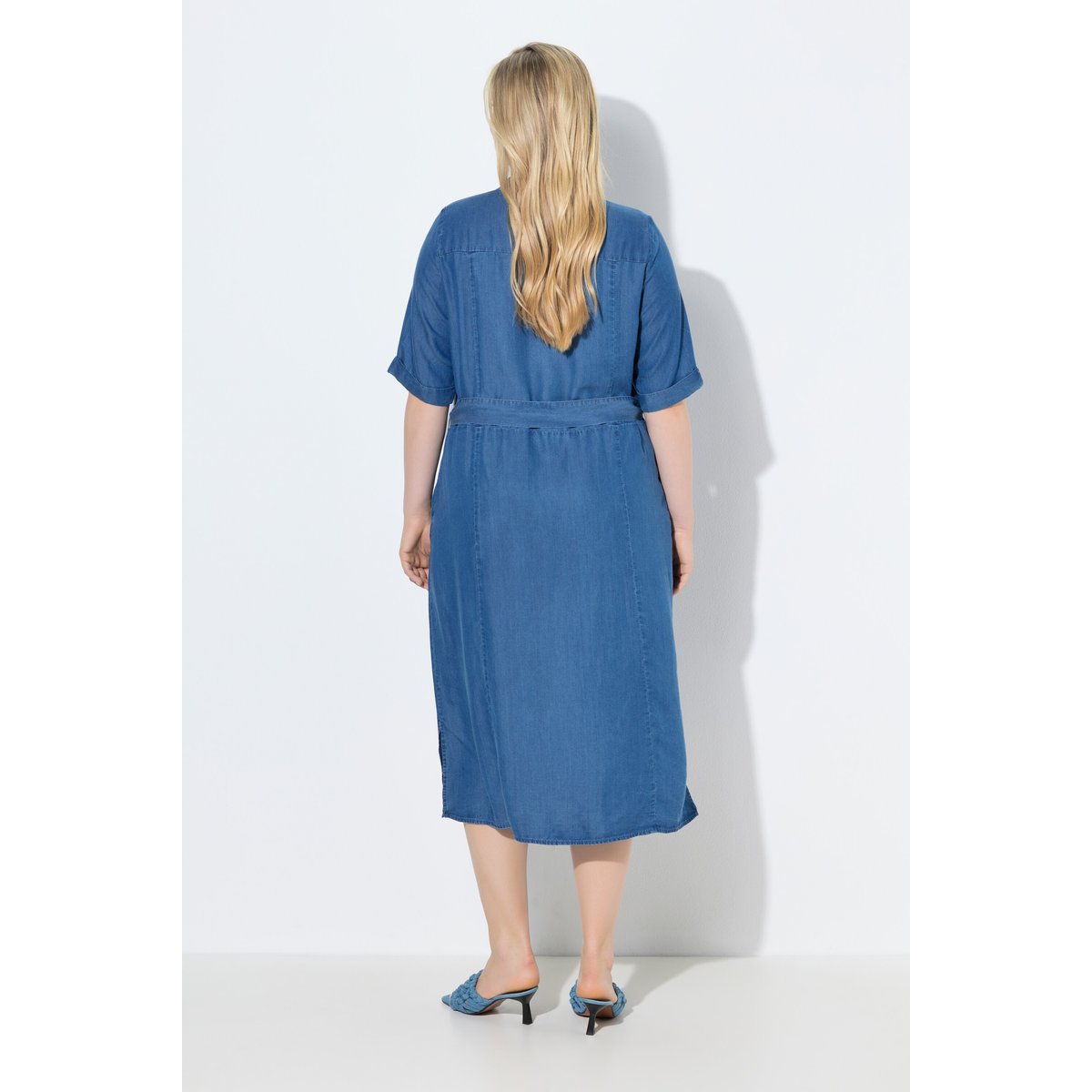 Robe-chemisier bleu jean, ULLA POPKEN