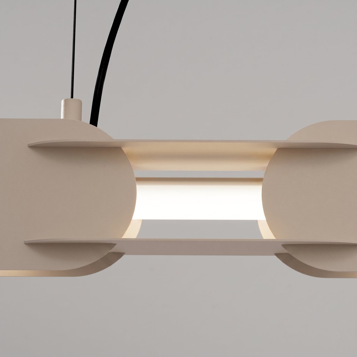 Suspension Acier Taupe LED 1 Chain taupe, EDEN