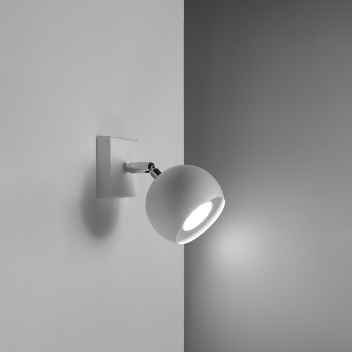 Applique Acier Blanc GU10 1 Oculare blanc, EDEN