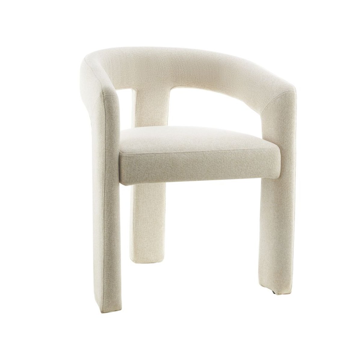 Chaise repas 3 pieds full tissu sable, ZAGO