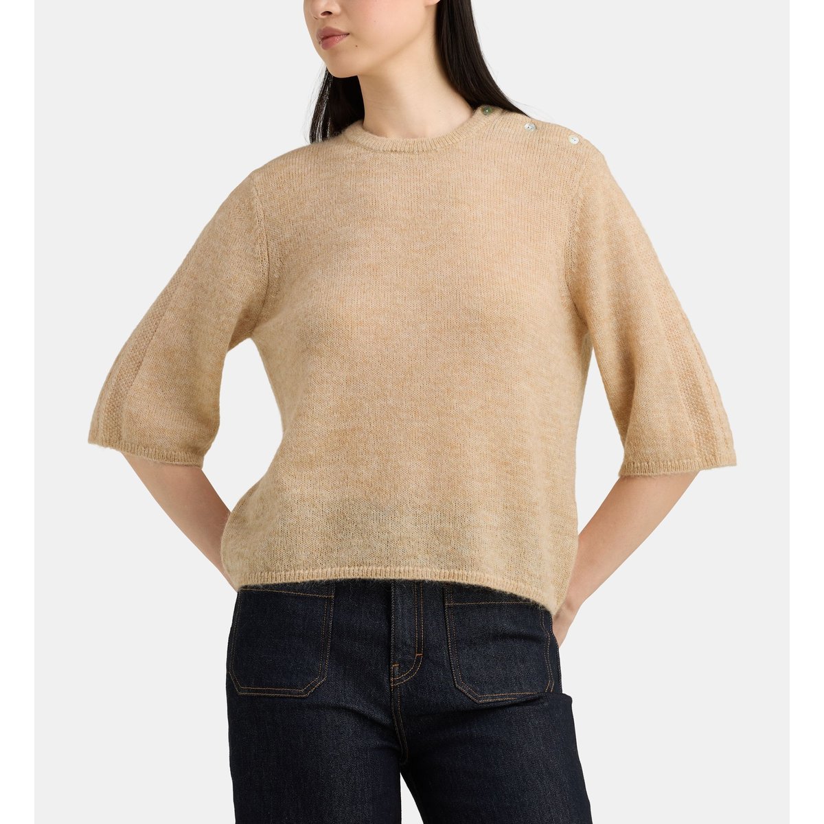 Pull à manches courtes colette mc beige, GALERIES LAFAYETTE