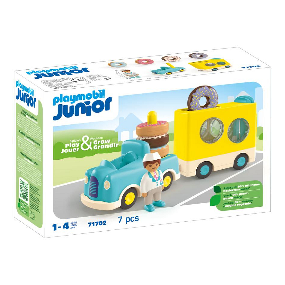 71702 - Camion de donuts junior jaune, PLAYMOBIL