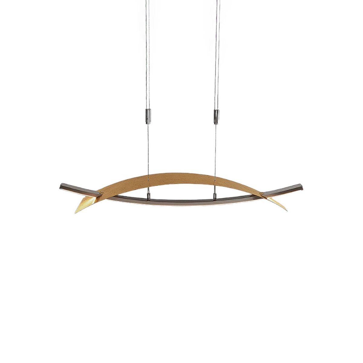 Suspension en métal moderneLED, Marija or, argent, LUCANDE