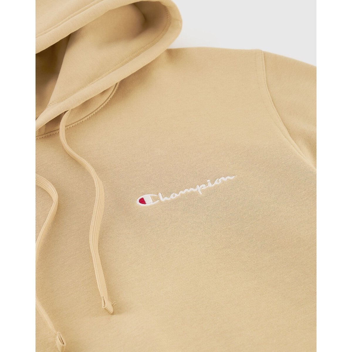 Small Logo Hoodie in Cotton Mix sandy beige, CHAMPION