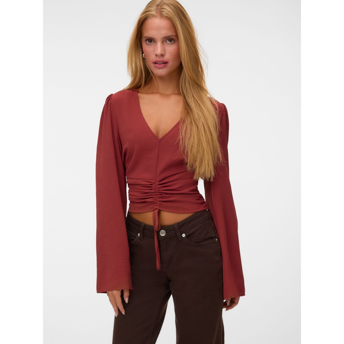 Top russet brown, VERO MODA