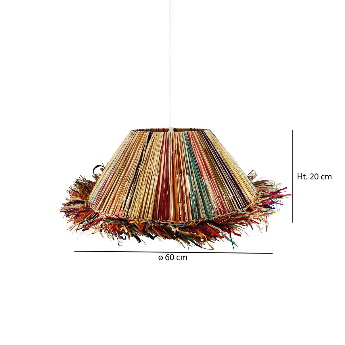 Suspension en raphia coloré, JOLO multicolore, NOW'S HOME