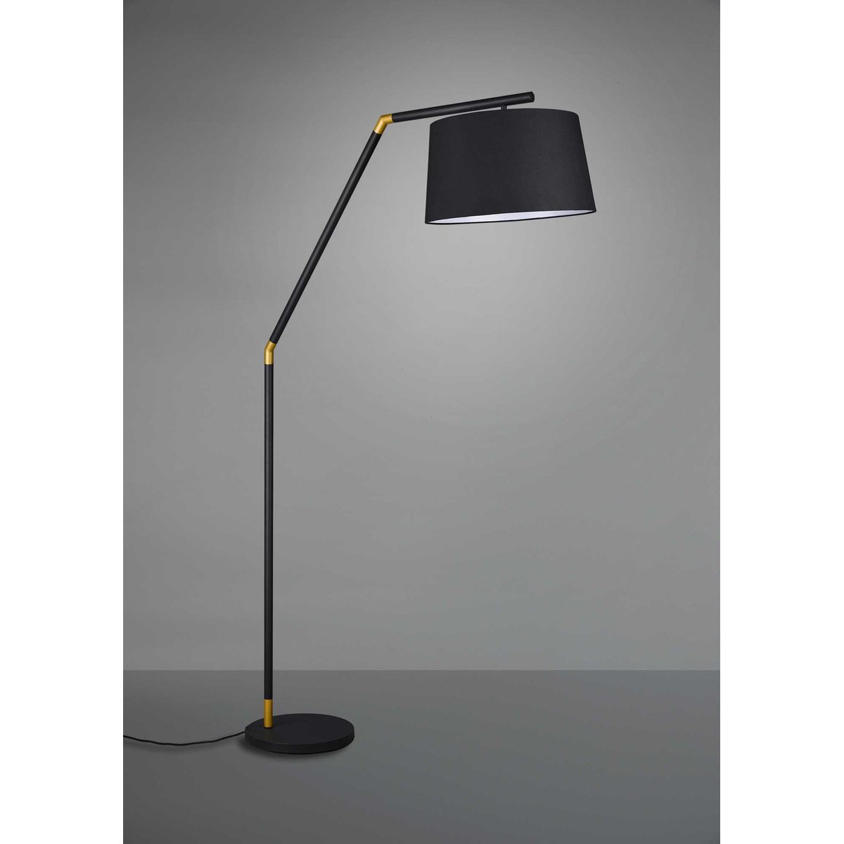 Lampadaire design en métal, TRACY noir, TRIO