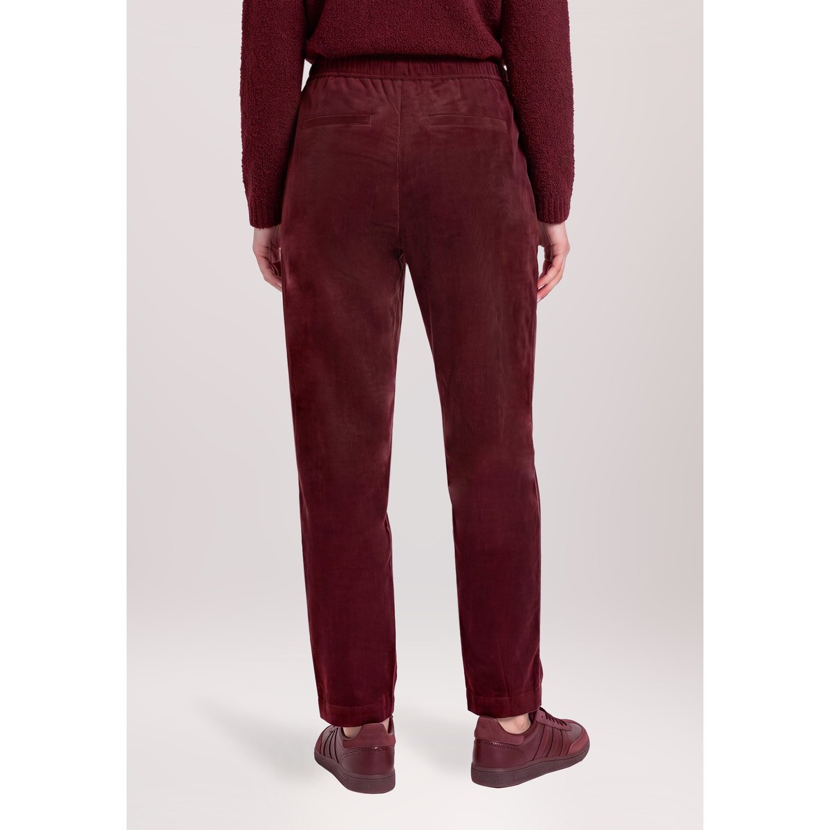 Pantalon casual à taille élastique fall burgundy, BETTY & CO
