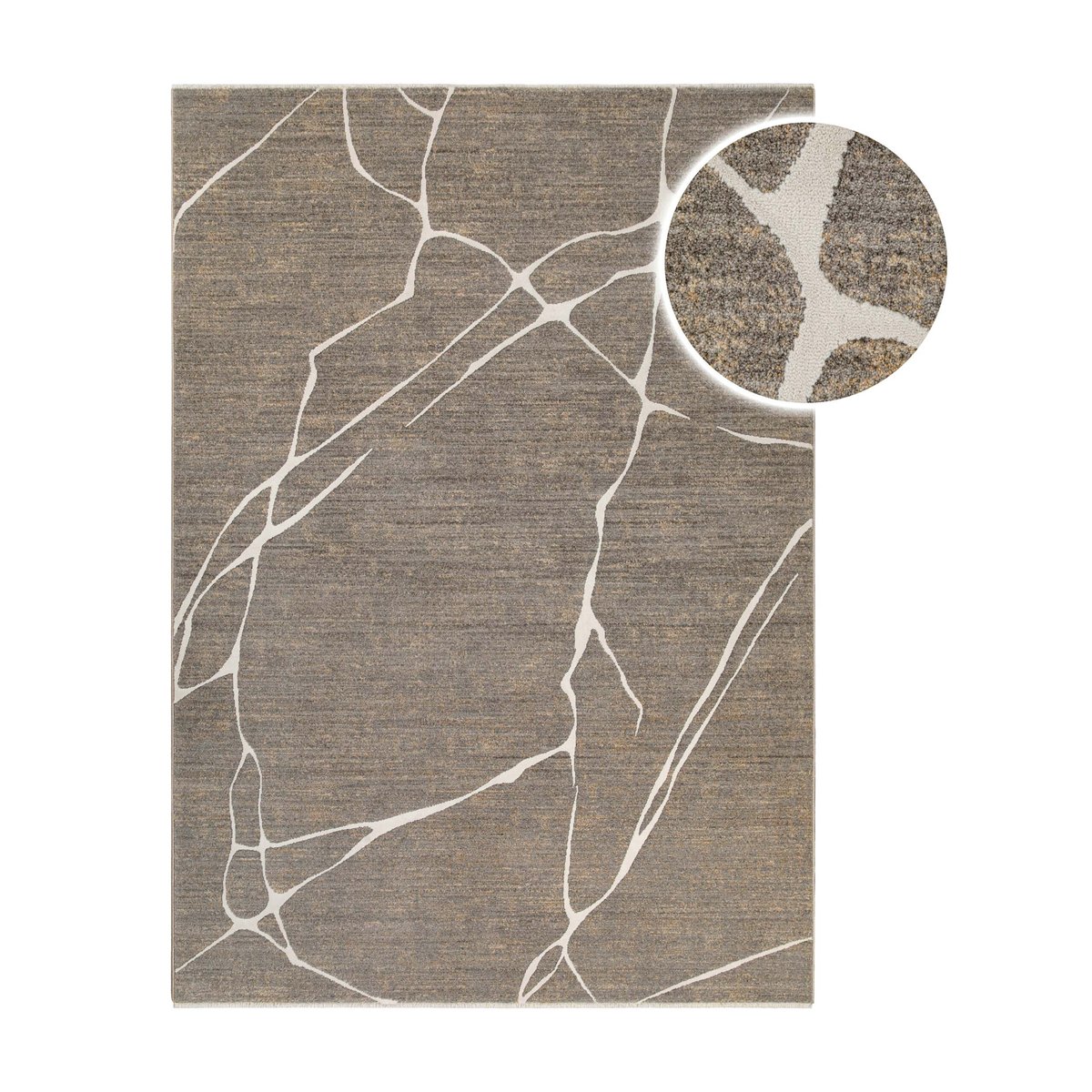 WECONhome Elite par Esprit, tissé machine, tapis poils courts, motif marbre avec effet relief, certifié OEKO-TEX® ,  Elite beige gris, ESPRIT