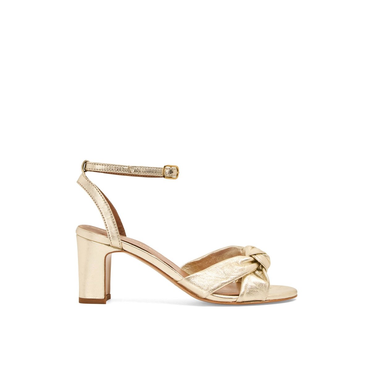 Sandale À Talon en cuir IVANA platine, MELLOW YELLOW