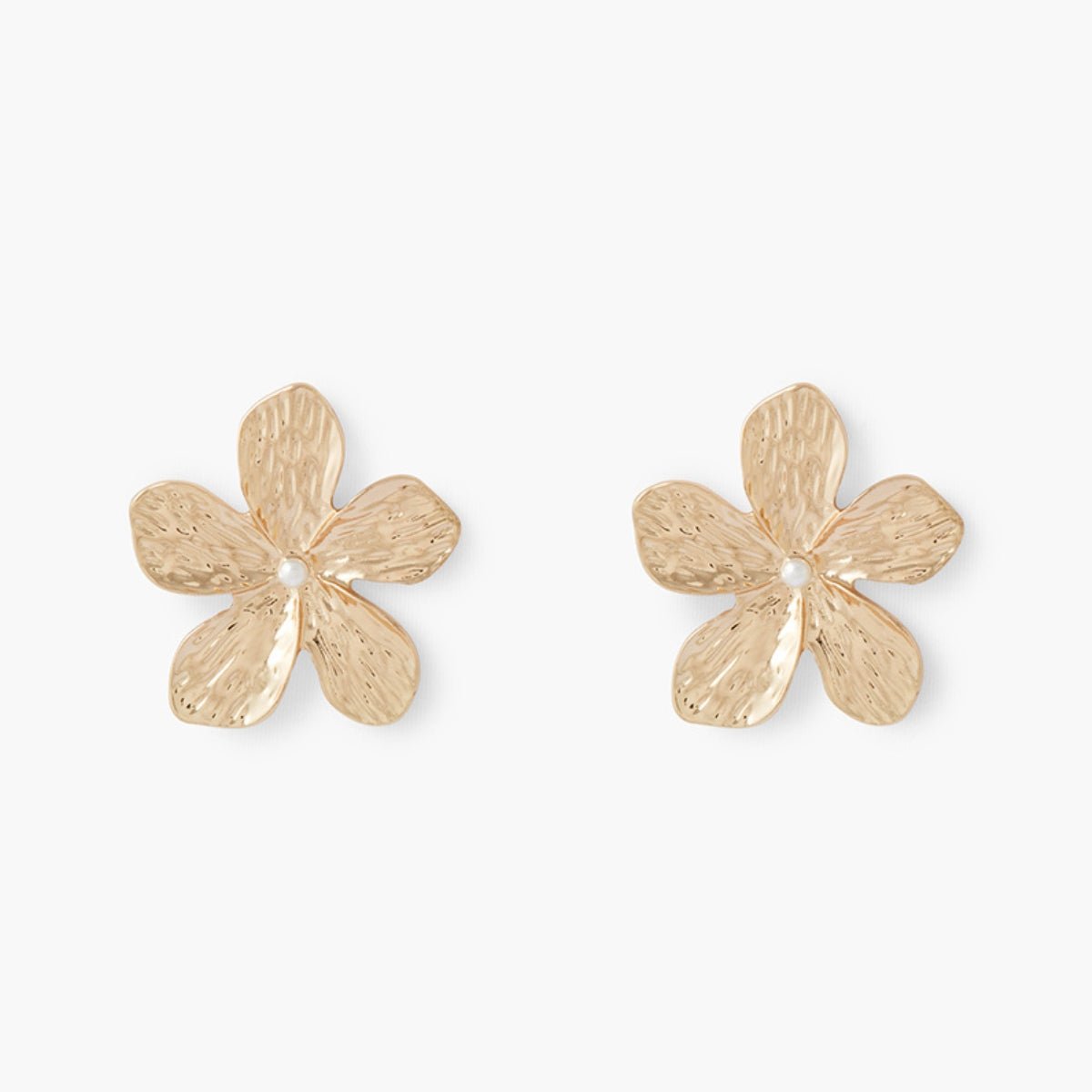 Boucles d'oreilles fleurs en métal doré doré, BALABOOSTE