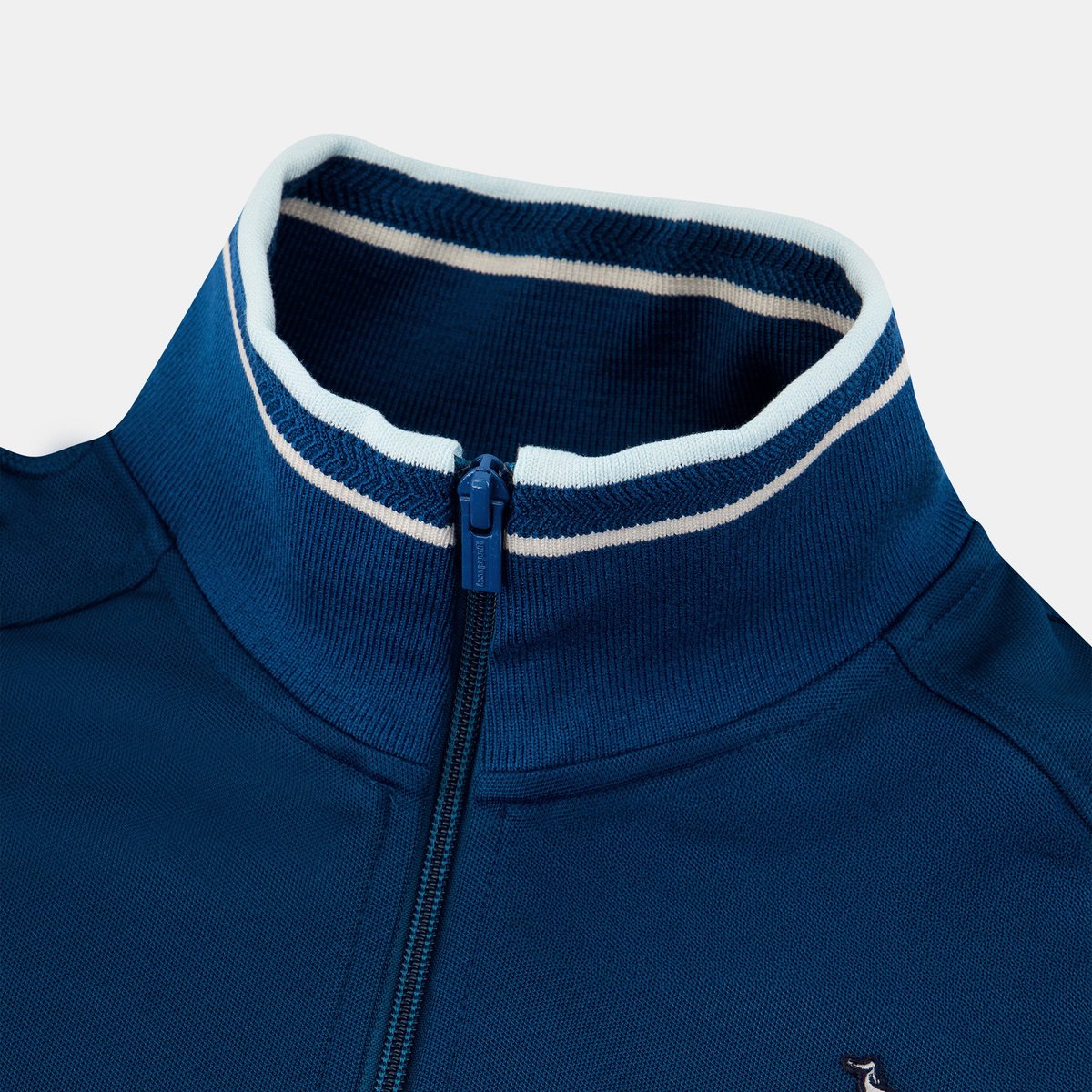 Sweat zippé Héritage blanc, LE COQ SPORTIF